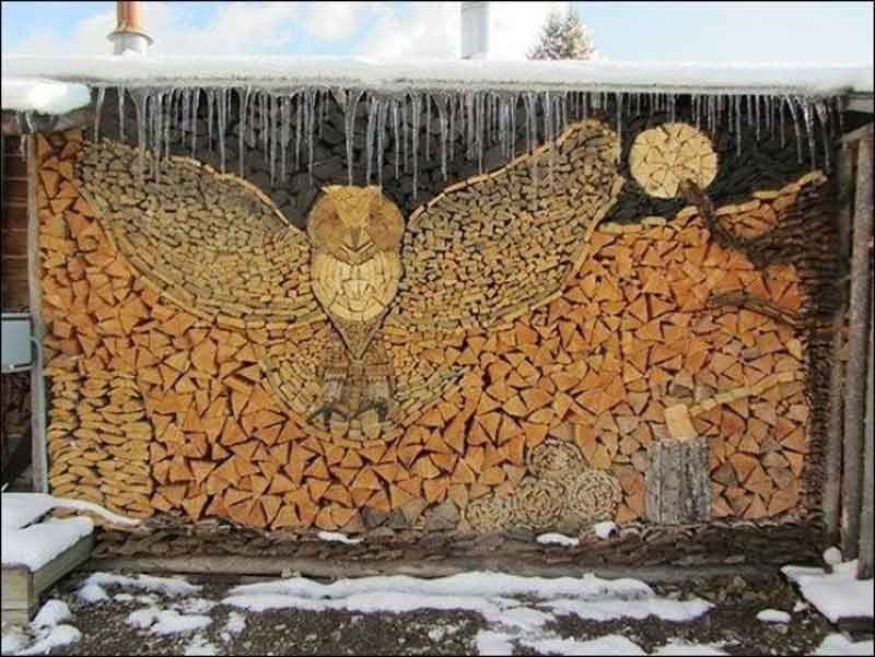 А мы даже не знали,что есть такое искусство: шедевры выложенные из дров