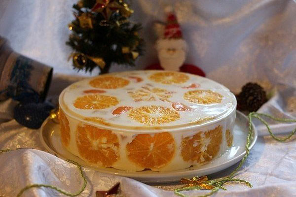 Желейный торт «Фруктовый Новый год»