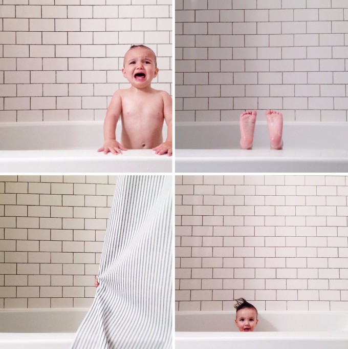 Малыш в ванной. Как фотографировать детей. 