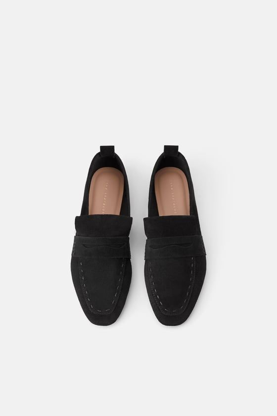 SPLIT LEATHER MOCCASIN - View all-WOMAN-SHOES | ZARA United States