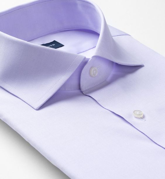 Non-Iron Supima Lavender Pinpoint Men's Custom Dress Shirt