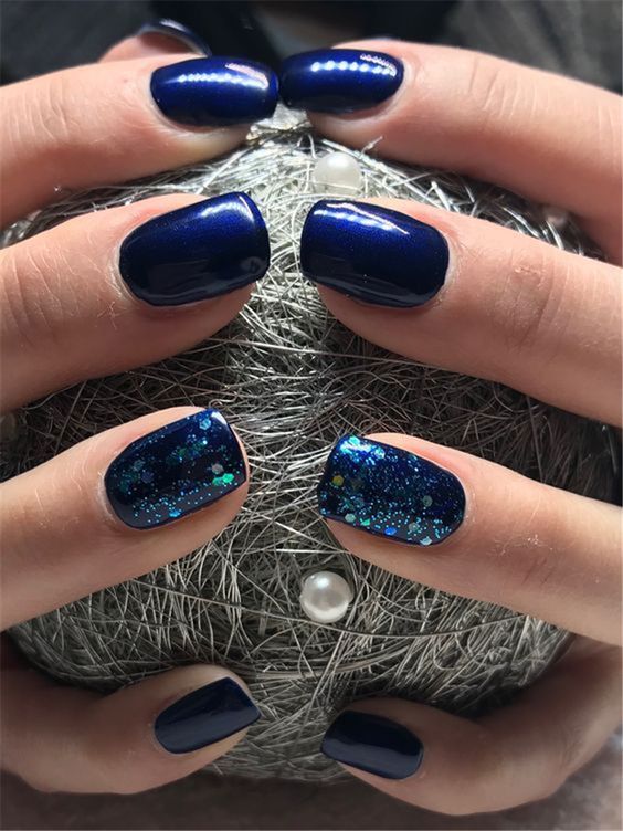 40 Trendy 2019 Dark Blue Nail Art Designs Sumcoco Blog