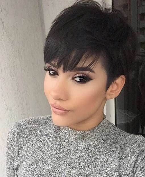 Short Layered Pixie Cut with Bangs