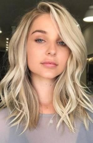 49 Trendy Haircut For Round Face Shape Thin Medium Lengths #hairstyles #For_Round_Faces_shape