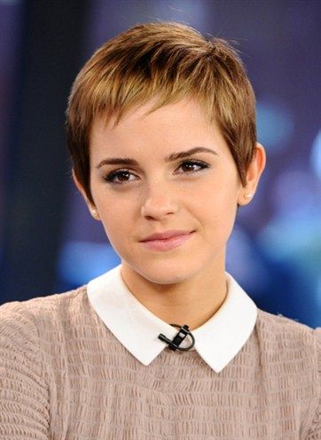 Emma Watson's pixie hair cut. Very Rosemary's baby of her #emma_watson_pixie