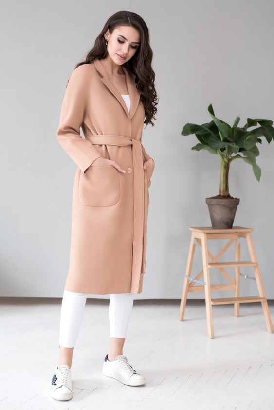 Классическое базовое пальто, облегченный вариант, элегантный силуэт, весна-осень 2019, пальто для полных, женское пальто.