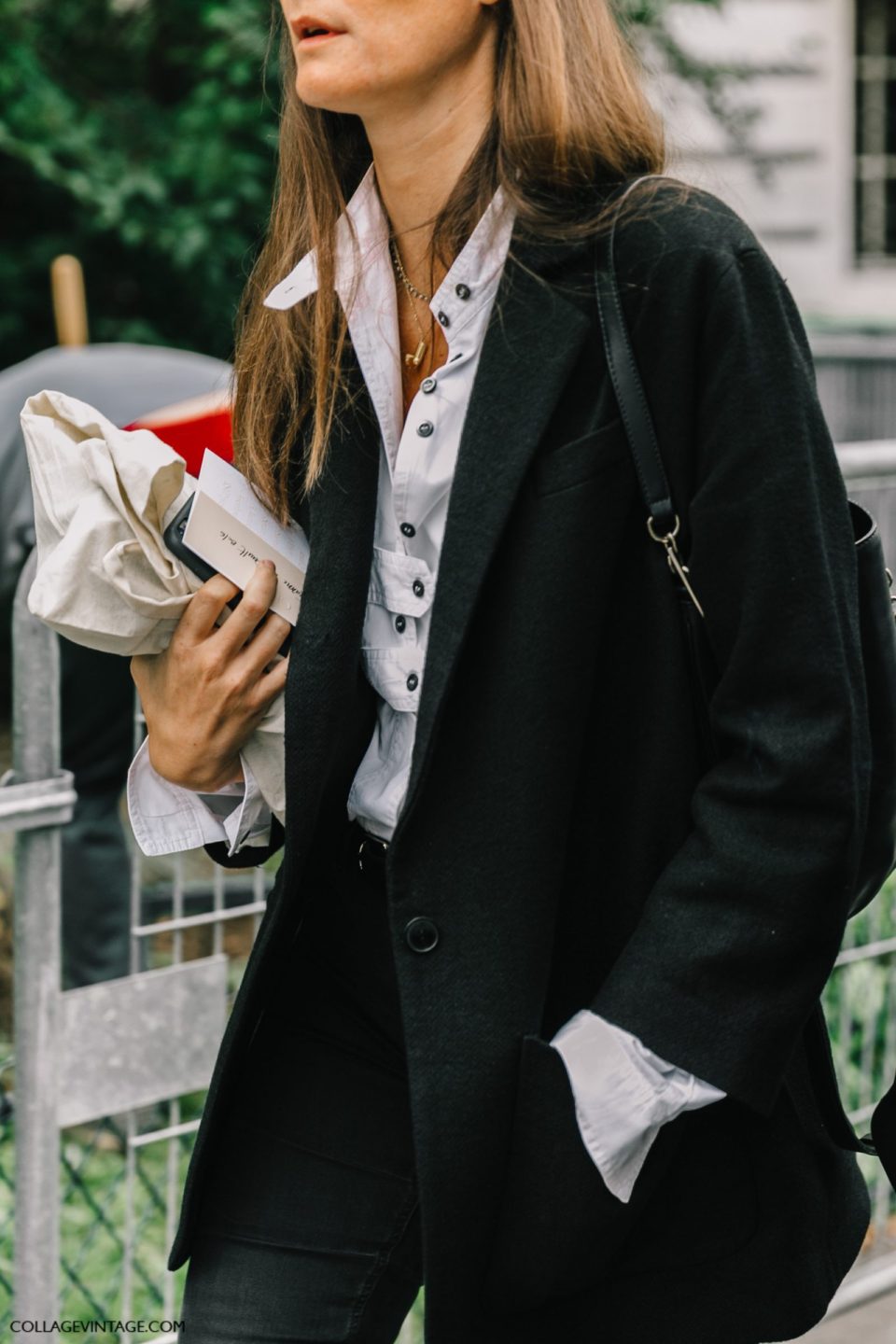 black jacket, parisian chic